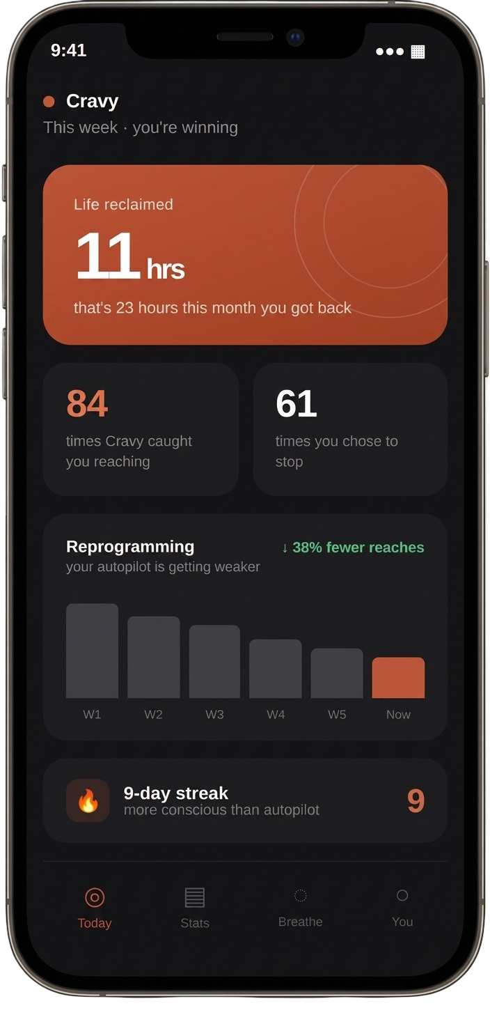 Cravy app dashboard